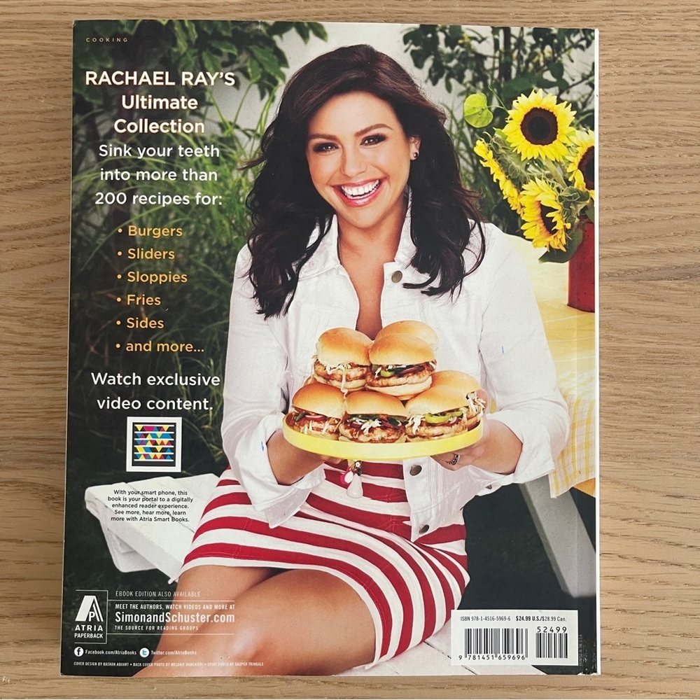 The book of burger Rachael Ray  Cookbook paperback recipes grilling summer - Picture 2 of 2